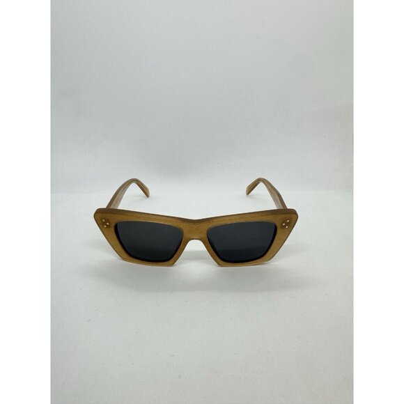 CELINE cat eye women's sunglasses + case Brown with glitter 51mm CL401871 - Picture 4 of 15